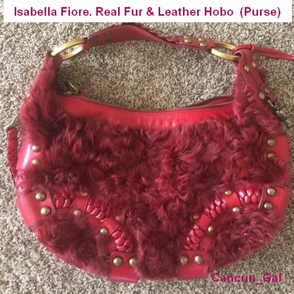 Isabella Fiore - real fur leather hobo (Purse)
